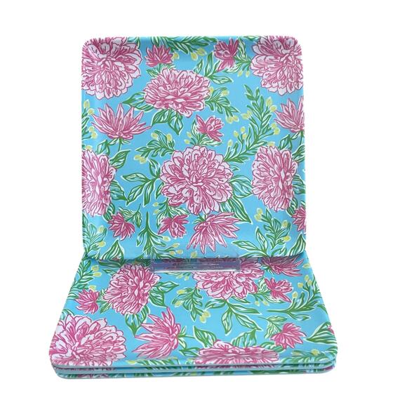 Sigrid Olsen Floral Melamine Appetizer Plates 6in Square Pop of Color 4pc NEW - Picture 2 of 16
